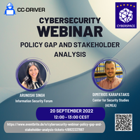 Forthcoming CC-DRIVER and CYBERSPACE webinar